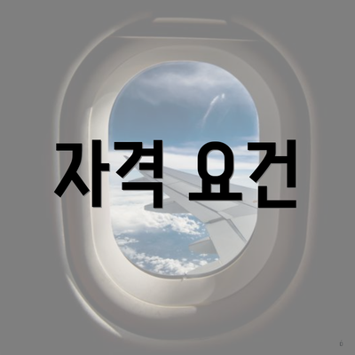 자격 요건