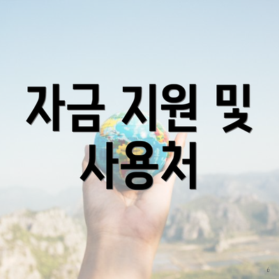 자금 지원 및 사용처
