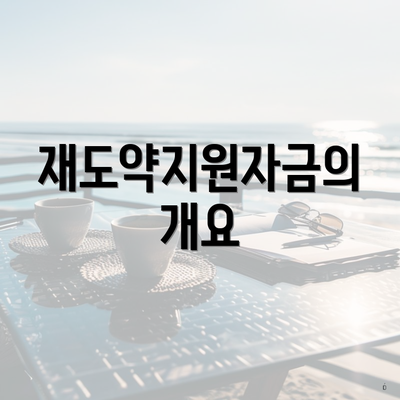 재도약지원자금의 개요