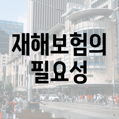 재해보험의 필요성