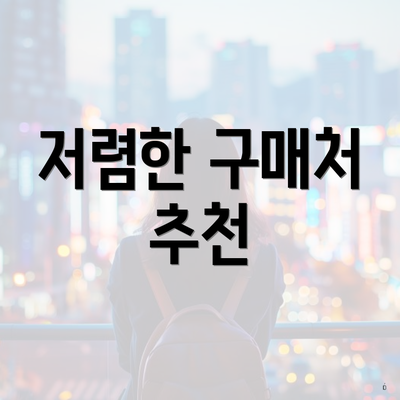 저렴한 구매처 추천