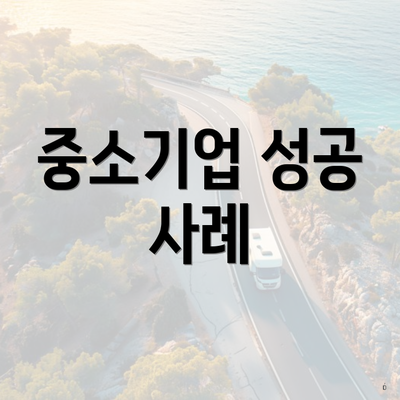 중소기업 성공 사례