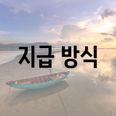 지급 방식
