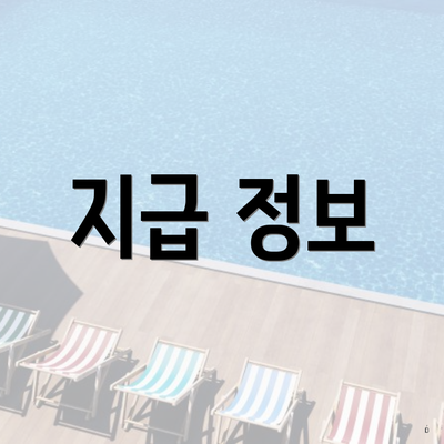 지급 정보