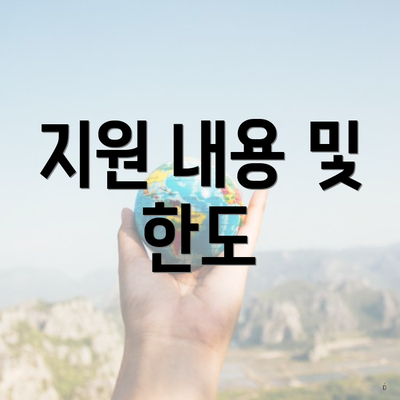 지원 내용 및 한도