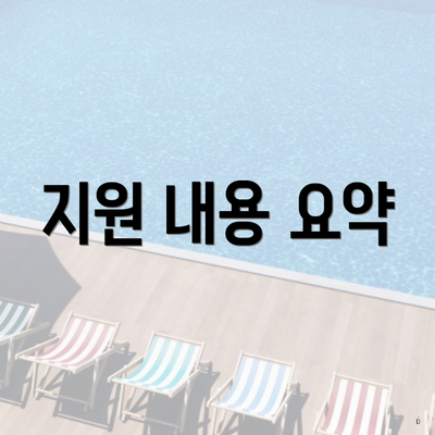 지원 내용 요약