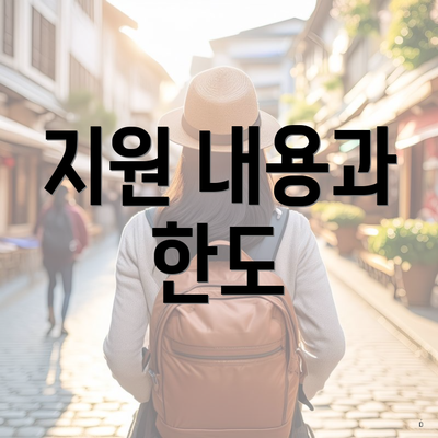 지원 내용과 한도