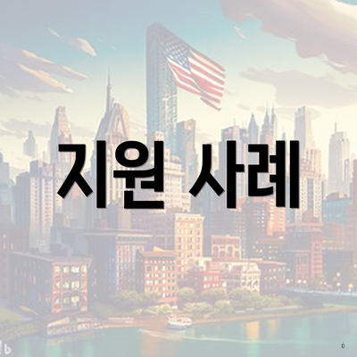 지원 사례