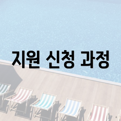 지원 신청 과정