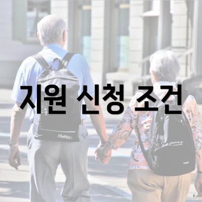 지원 신청 조건