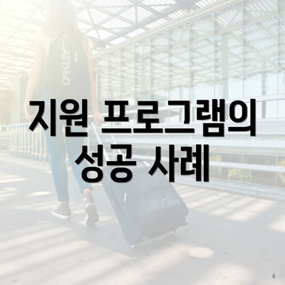 지원 프로그램의 성공 사례