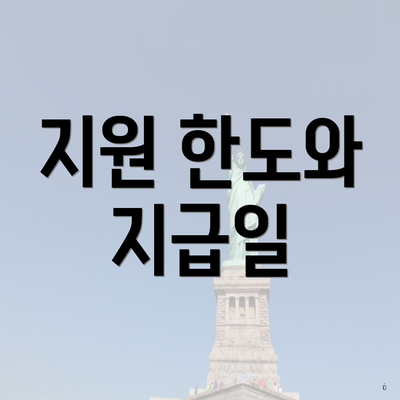 지원 한도와 지급일