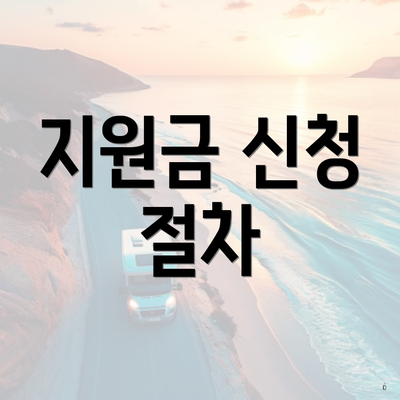 지원금 신청 절차
