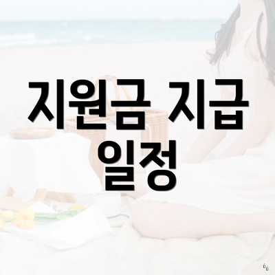 지원금 지급 일정