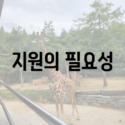 지원의 필요성