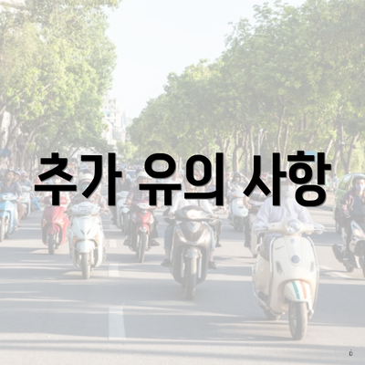 추가 유의 사항