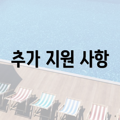 추가 지원 사항