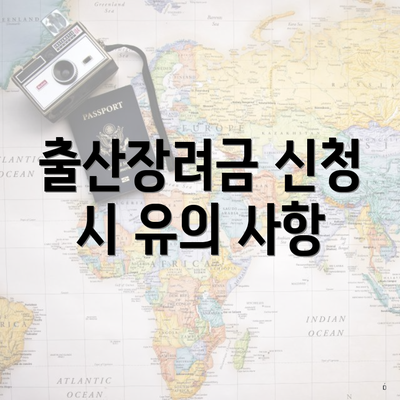 출산장려금 신청 시 유의 사항