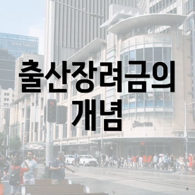 출산장려금의 개념