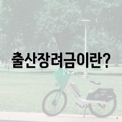 출산장려금이란?