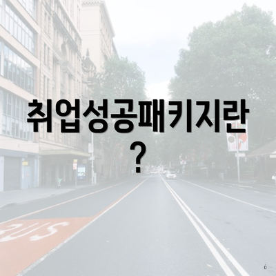 취업성공패키지란?