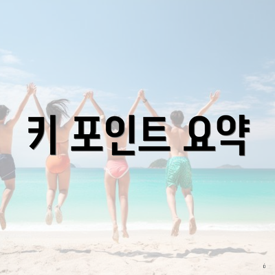 키 포인트 요약