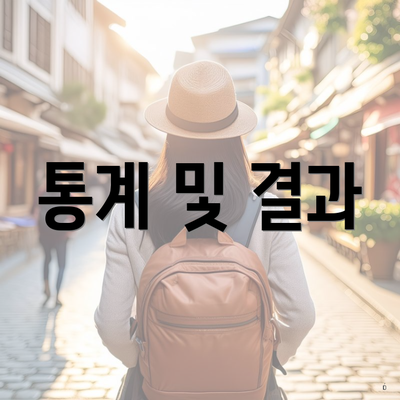 통계 및 결과