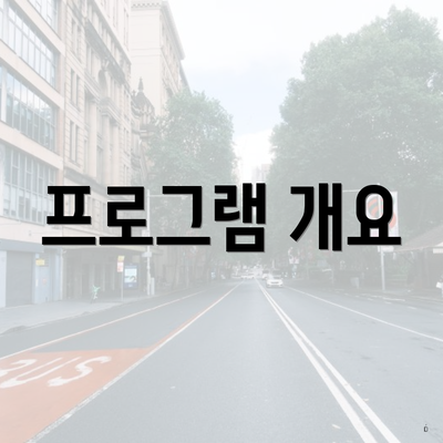 프로그램 개요
