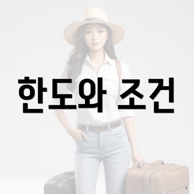 한도와 조건