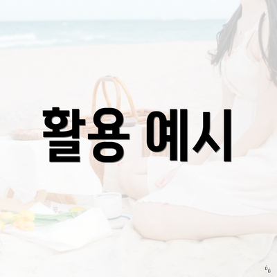 활용 예시