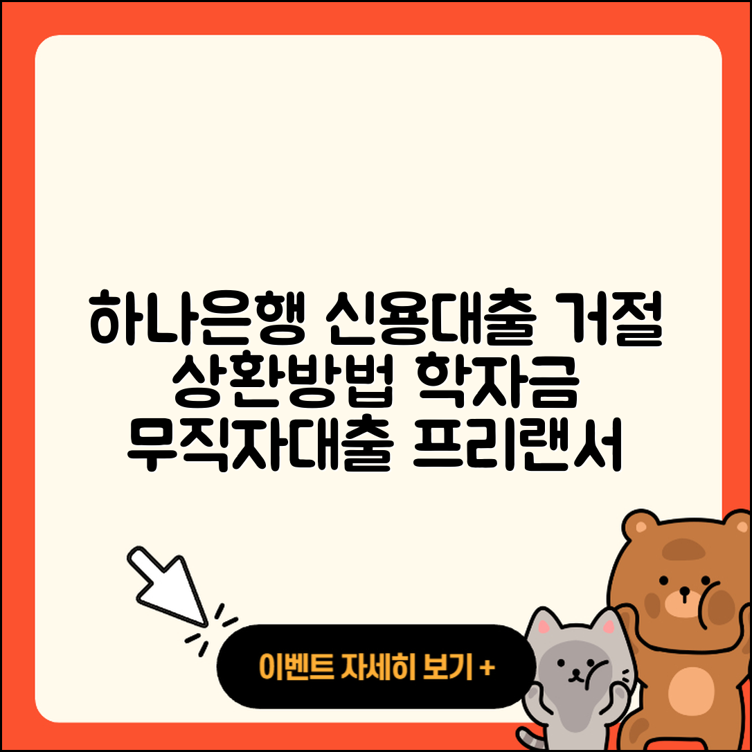 하나은행 신용대출 거절 | 상환방법 | 신청 | 필요서류 | 무직자대출 | 프리랜서대출 | 학자금대출 | 한도 | 전문직대출 | 대학생대출 | 무직자대출 | 신혼부부대출 | 햇살론 | 새희망홀씨대출 | 심사 | 비교 | 카드론 | 동차담보대출 | 소상공인대출 | 절차 | 주택담보대출 | 전세자금대출 | 상환 | 기간 | 승인 | 자동차할부대출 | 이자 | 현금서비스 | 예적금담보대출 | 자동차리스대출 | 후기 | 사업자대출 | 청년대출 | 서민대출 | 2025