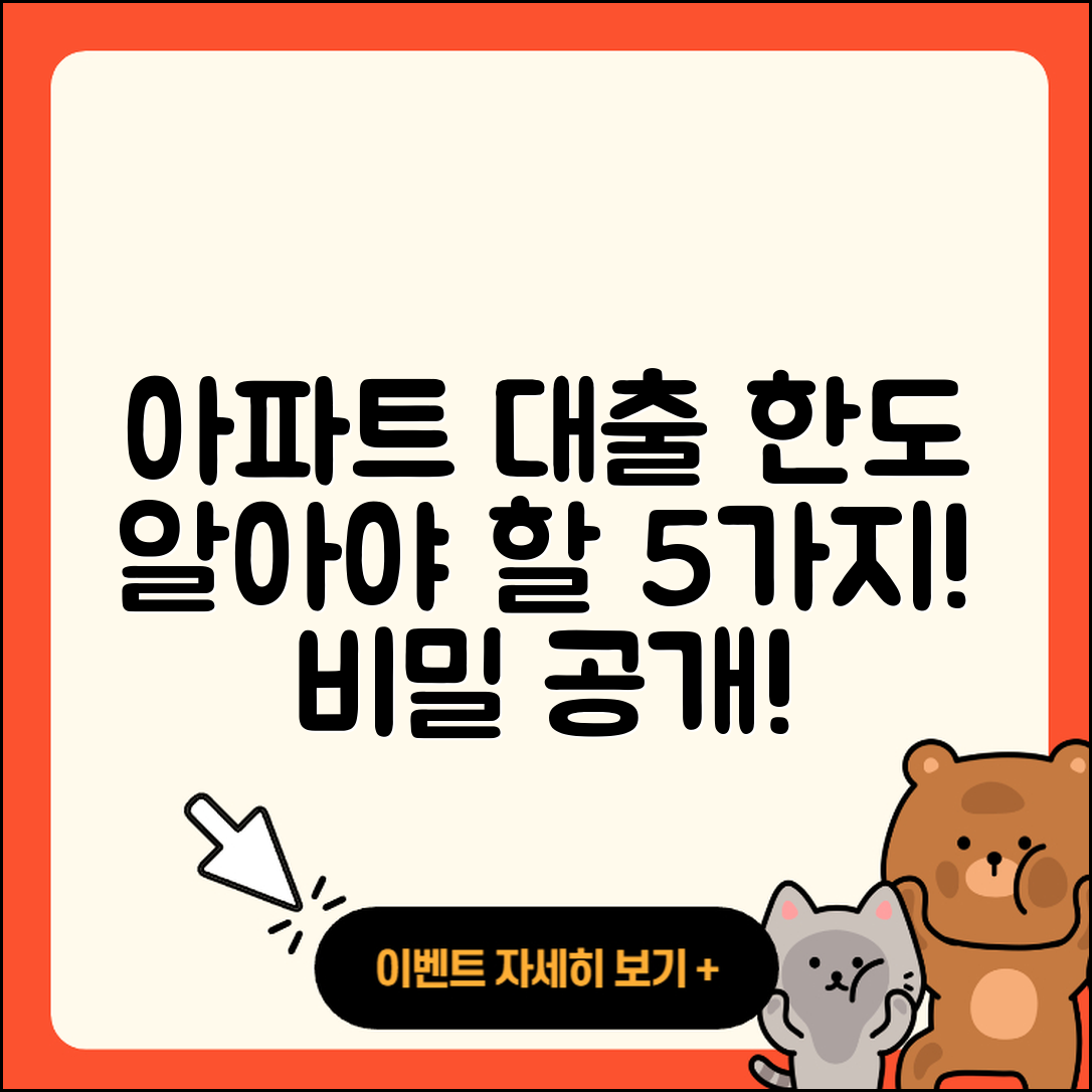 아파트대출한도 알아야 할 5가지 비밀